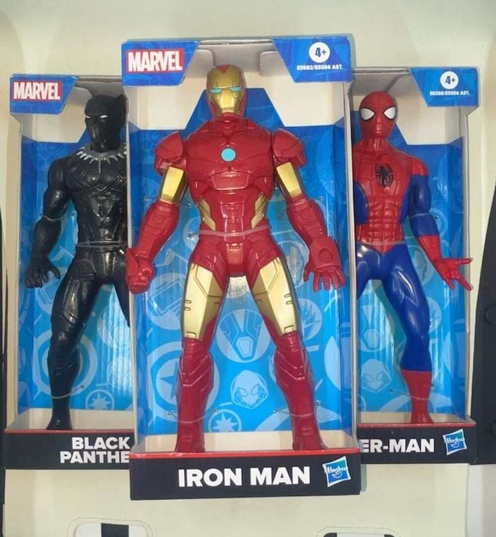 Hasbro Marvel  Action Figure 9.5" 3 pack seperate figures Iron man, Spider man,